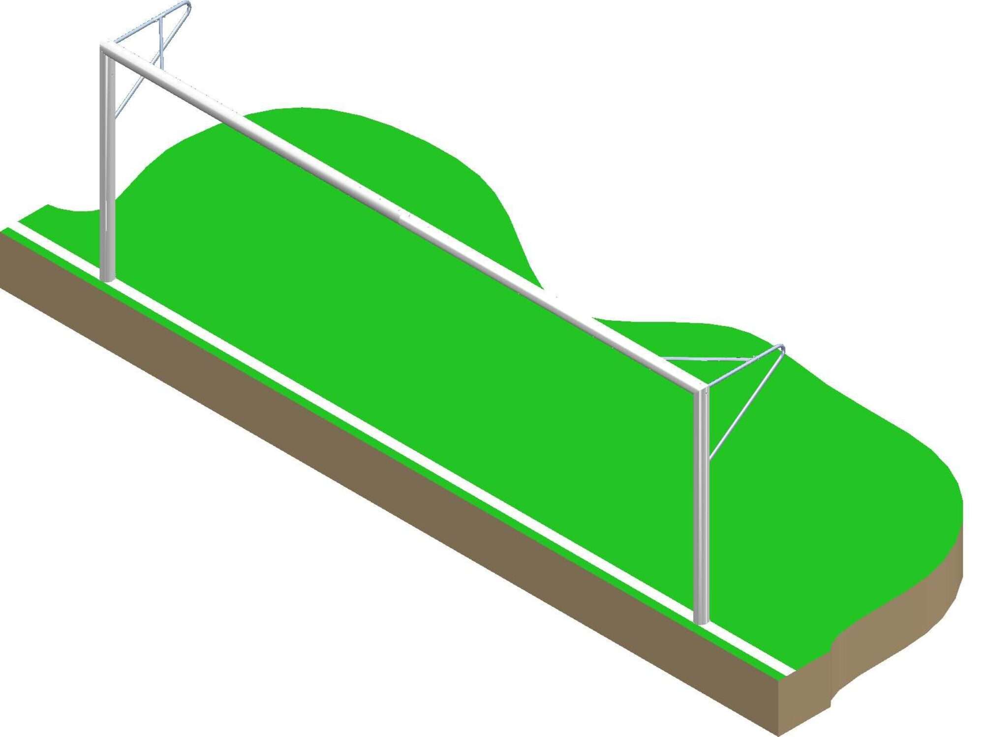 Image du produit : Socketed football goal 6x2m