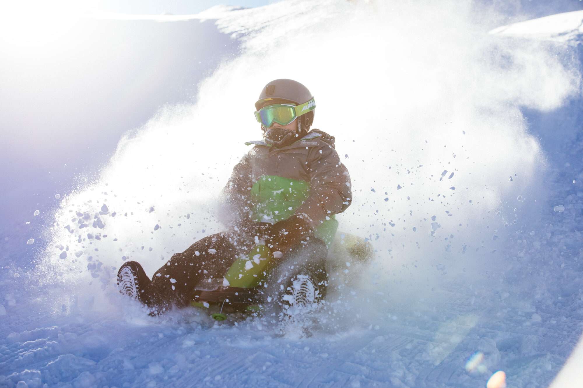 Image du produit : Sled with flywheel for children and adults - Design sled with strength!