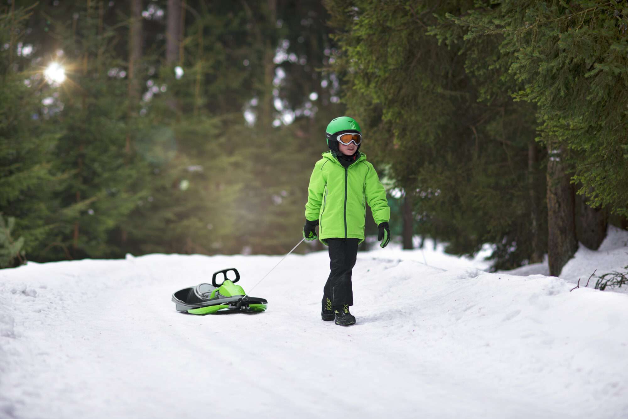Image du produit : Sled with flywheel for children and adults - Design sled with strength!