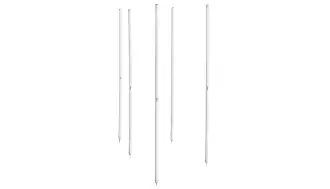 Set of 5 white slalom poles